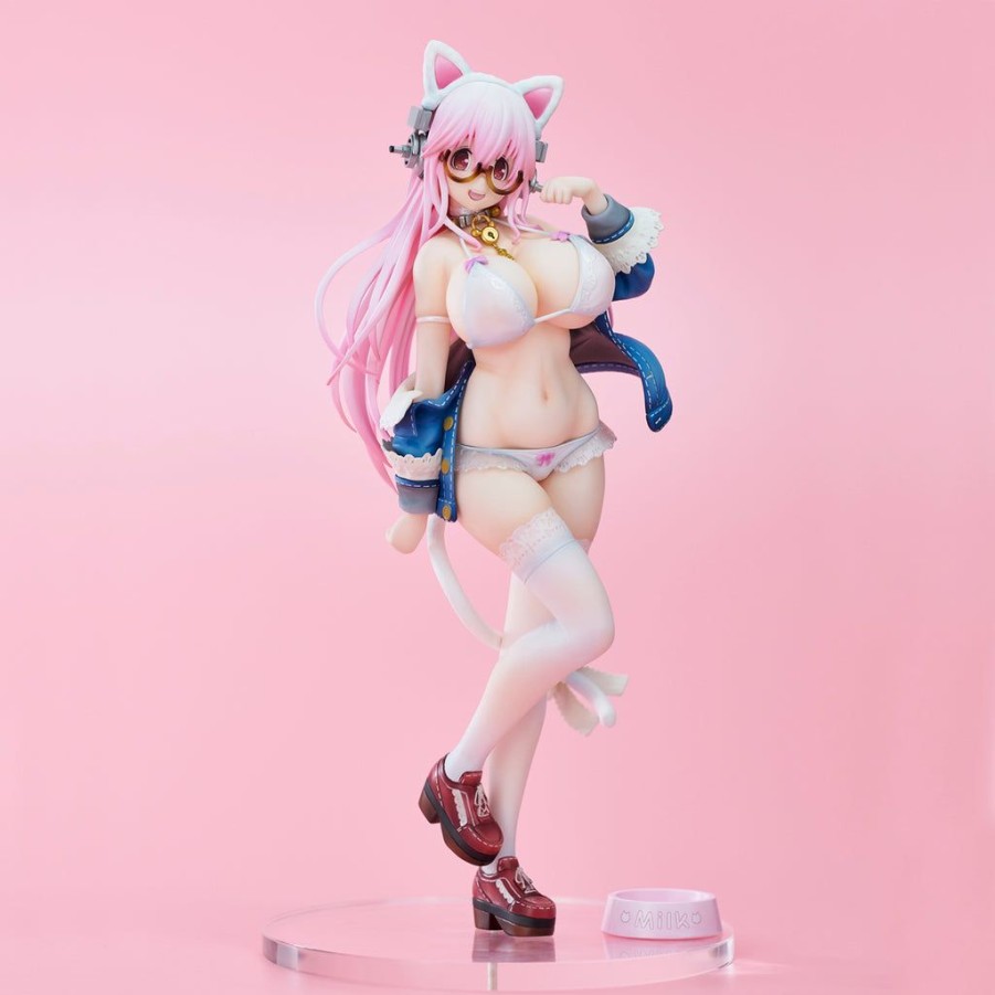 Pre-Orders Union Creative | Super Sonico White Cat Ver. Complete Figure (Re-Run)