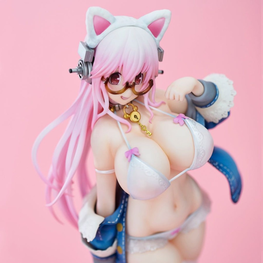 Pre-Orders Union Creative | Super Sonico White Cat Ver. Complete Figure (Re-Run)