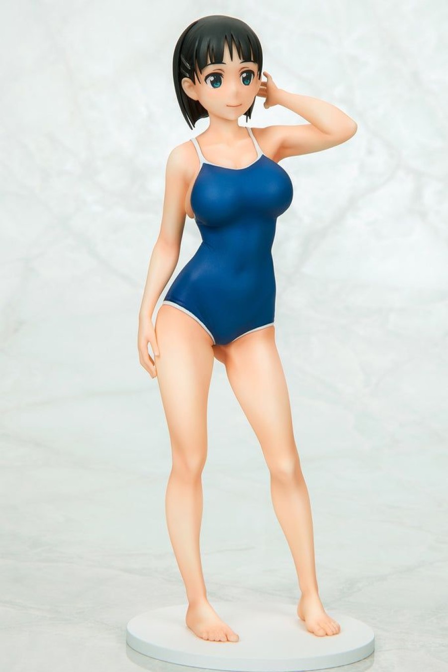 In Stock Beat (Q-SIX) | Suguha Kirigaya Navy Blue Swimsuit Ver. 1/7 Scale Figure