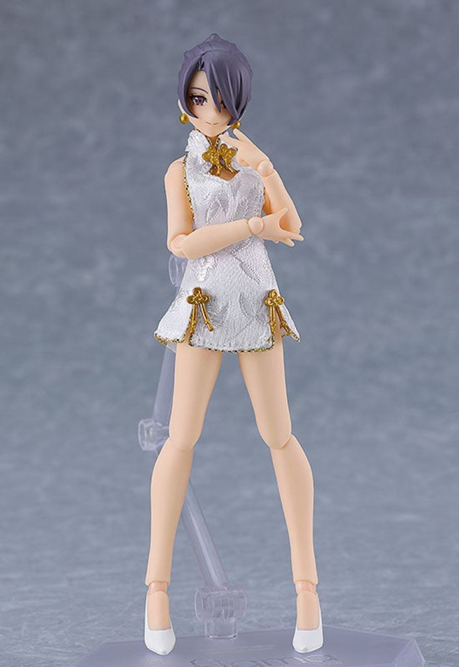 Pre-Orders Max Factory | Figma Female Body (Mika) With Mini Skirt Chinese Dress Outfit (White)