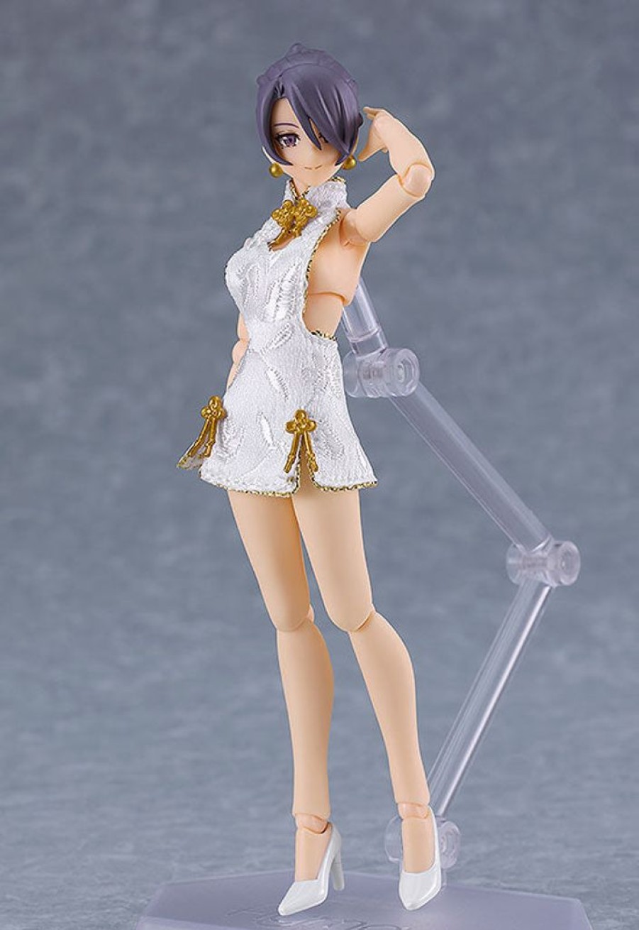 Pre-Orders Max Factory | Figma Female Body (Mika) With Mini Skirt Chinese Dress Outfit (White)