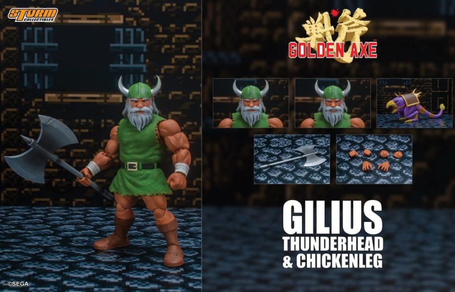 In Stock Storm Collectibles | Gilius Thunderhead & Chicken Leg 1/12 Action Figure