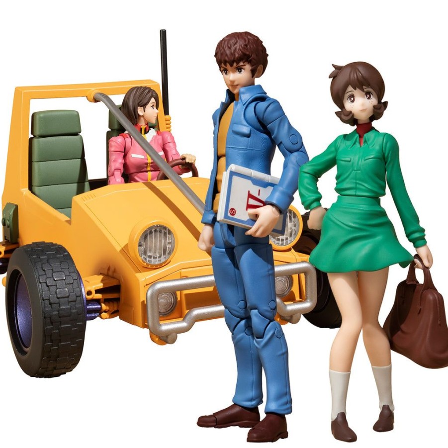 Products MegaHouse | G.M.G. Earth Federation 07 Amuro Ray & Frau Bow And 08V-Sp General Soldier & Buggy Set Box (With Gift)